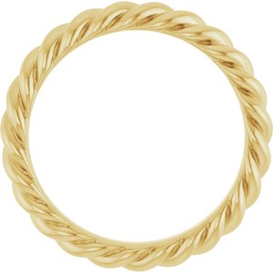 14K Yellow Gold 3.5 mm Skinny Rope Band