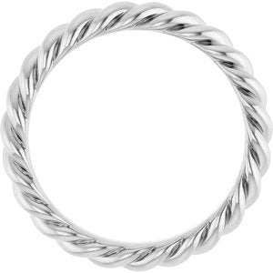 Continuum Sterling Silver Skinny Rope Band