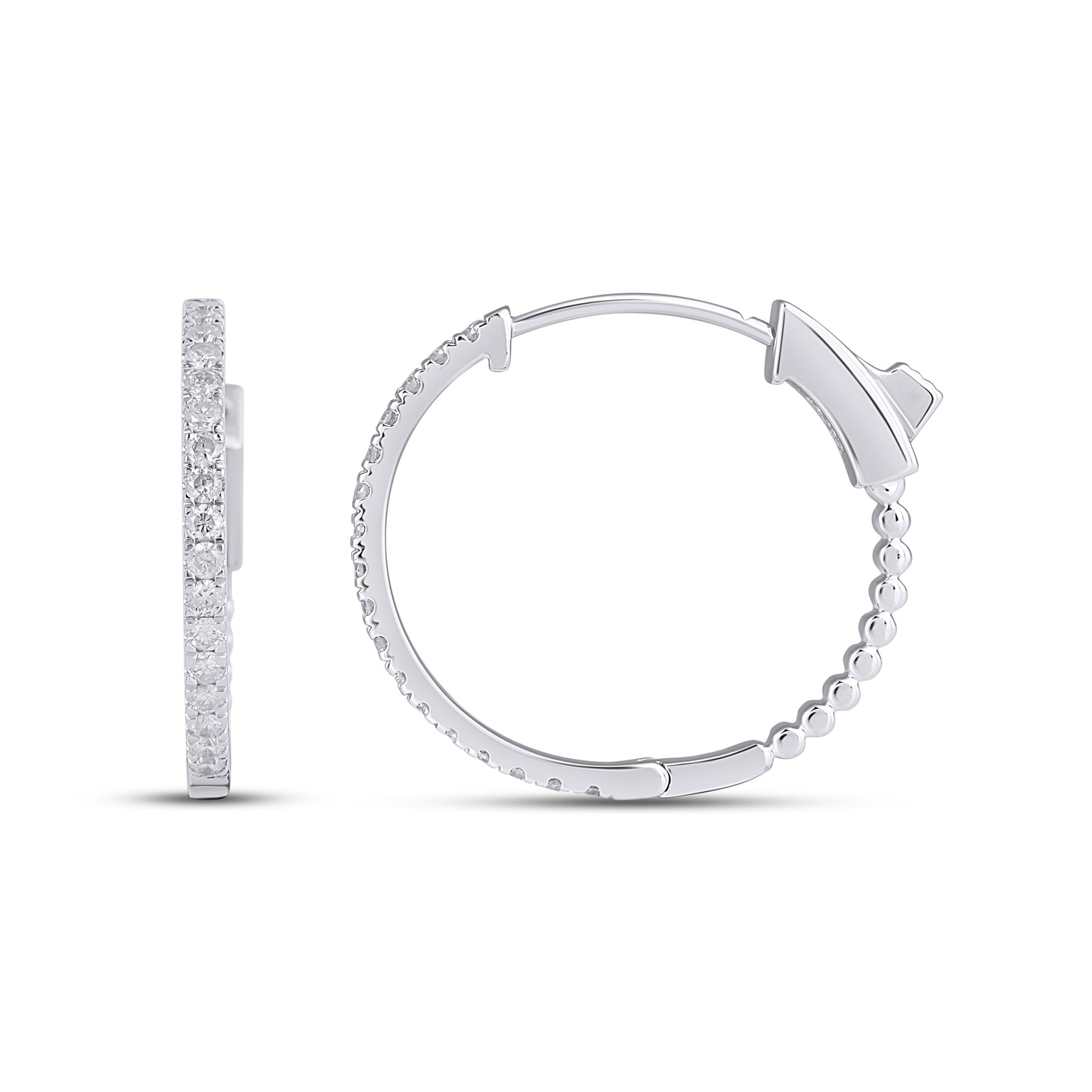 10K White Gold 0.15 Cttw Diamond Earring
