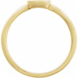 14K Yellow Gold Polished Evil Eye Ring Size 7