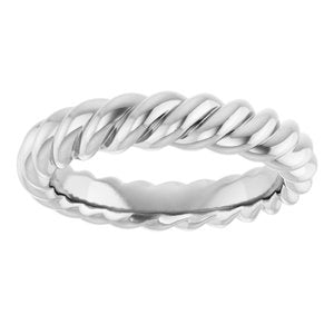 18K Yellow Or White Or Rose Gold Skinny Rope Band