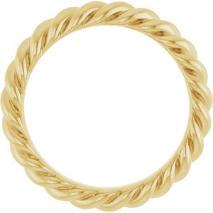 14K Yellow Gold 3.5 mm Skinny Rope Band