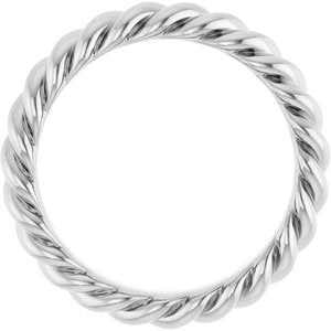 Continuum Sterling Silver Skinny Rope Band