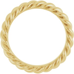 14K Yellow Gold 3.5 mm Skinny Rope Band