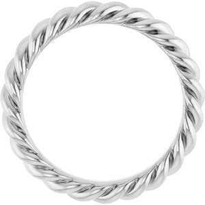 Continuum Sterling Silver Skinny Rope Band