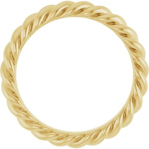 14K Yellow Gold 3.5 mm Skinny Rope Band