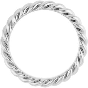 Continuum Sterling Silver Skinny Rope Band