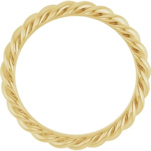 14K Yellow Gold 3.5 mm Skinny Rope Band