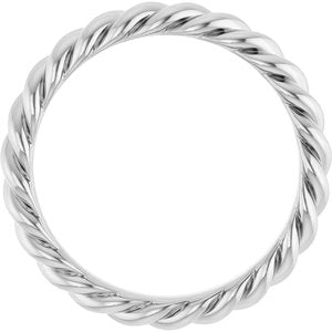 Continuum Sterling Silver Skinny Rope Band