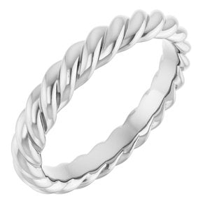 Continuum Sterling Silver Skinny Rope Band