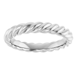 18K Yellow Or White Or Rose Gold Skinny Rope Band