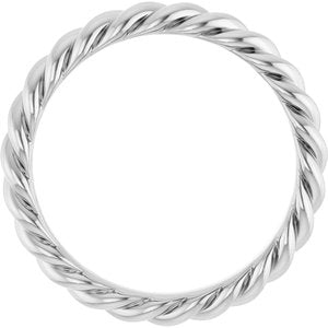 Continuum Sterling Silver Skinny Rope Band