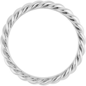 Continuum Sterling Silver Skinny Rope Band