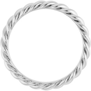 Continuum Sterling Silver Skinny Rope Band