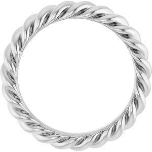 Continuum Sterling Silver Skinny Rope Band