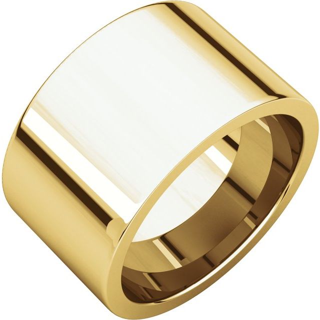 14K Yellow Or White Gold Standard Weight Flat Comfort Fit Band