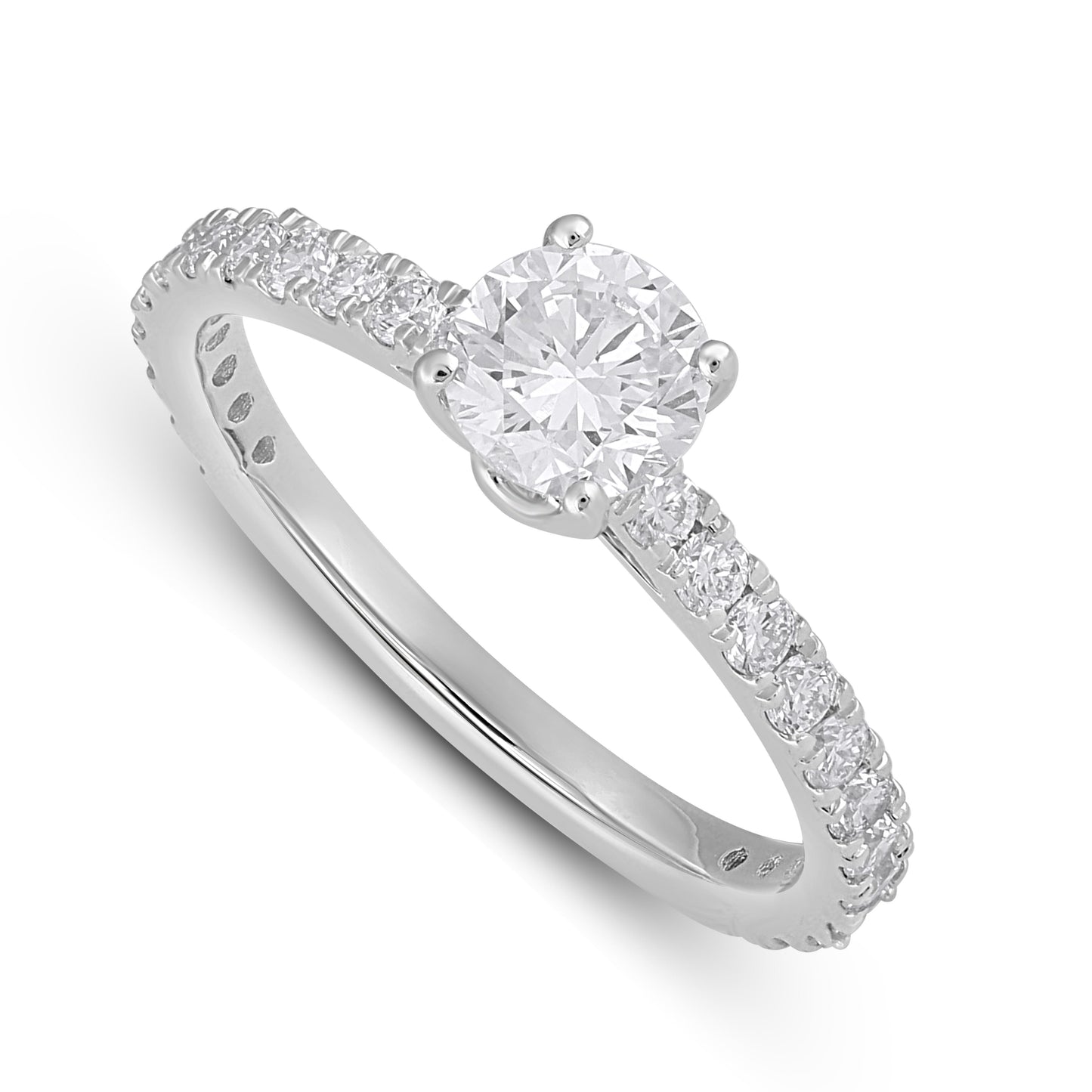 14K Yellow Or White Gold 1.30-1.31 Cttw Lab Grown Diamond Ladies Ring