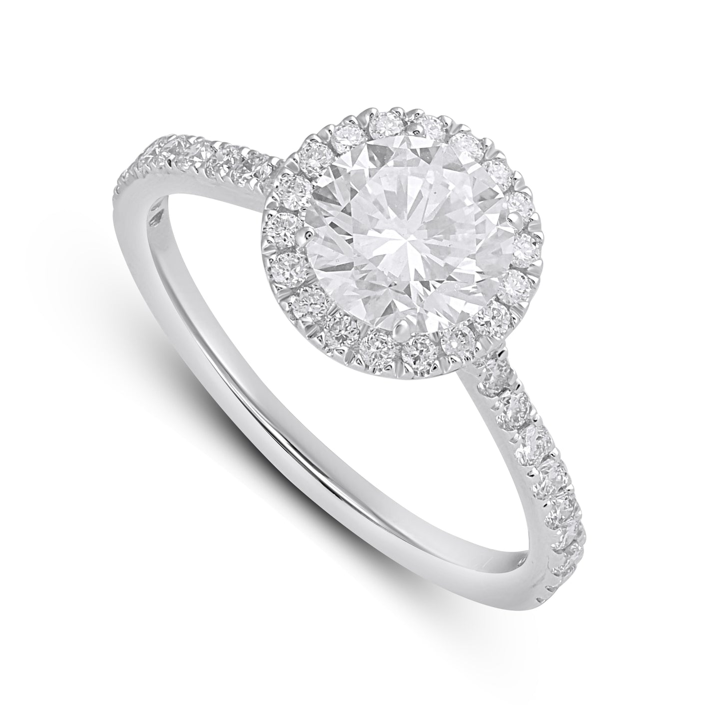 14K White Gold 1.66-1.72 Cttw Lab Grown Diamond Ladies Ring