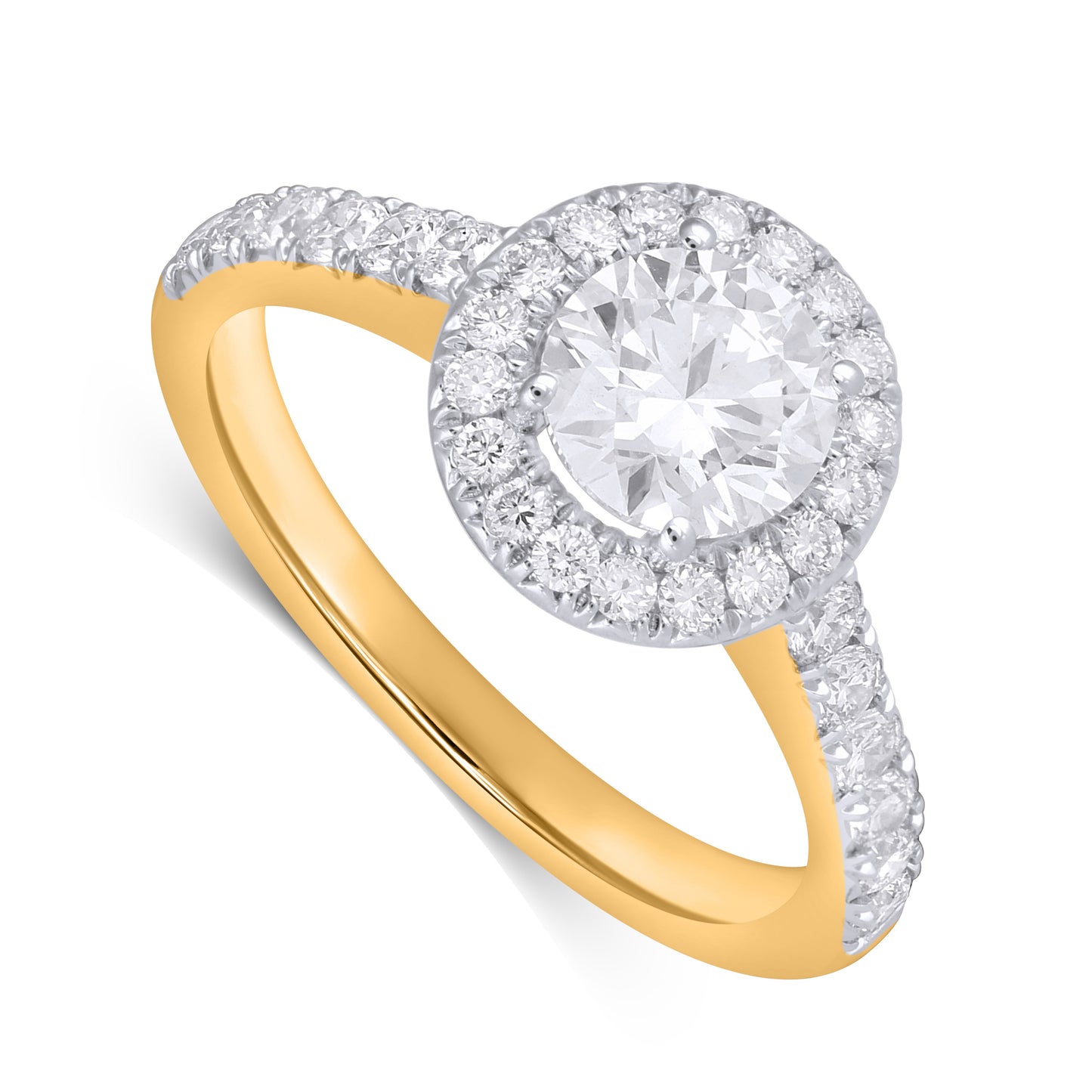 14K Yellow Or White Gold 1.57-1.67 Cttw Lab Grown Diamond Ladies Ring