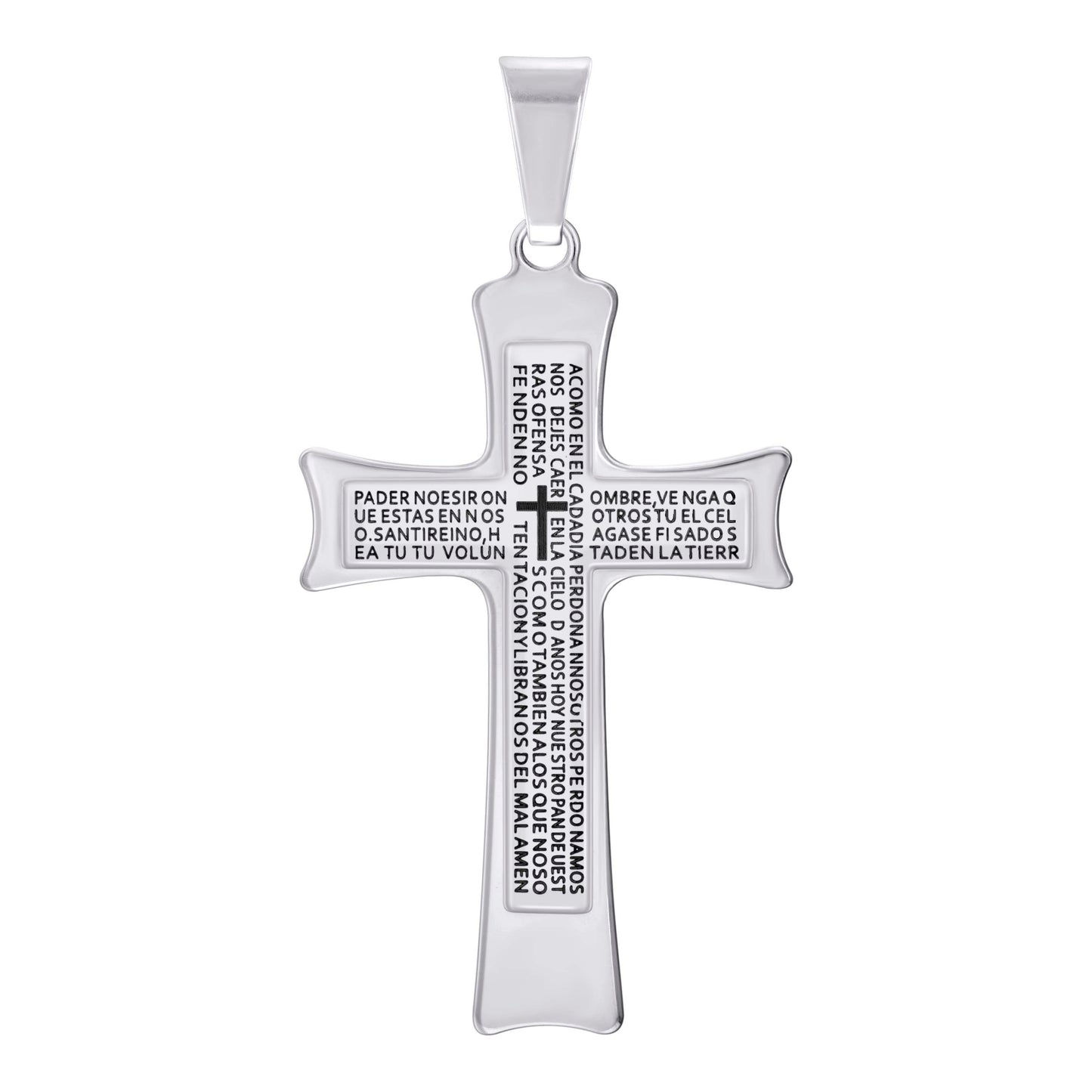 Stainless Steel Or Yellow Tone Or Black-tone Mens Cross Religious Charm Pendant