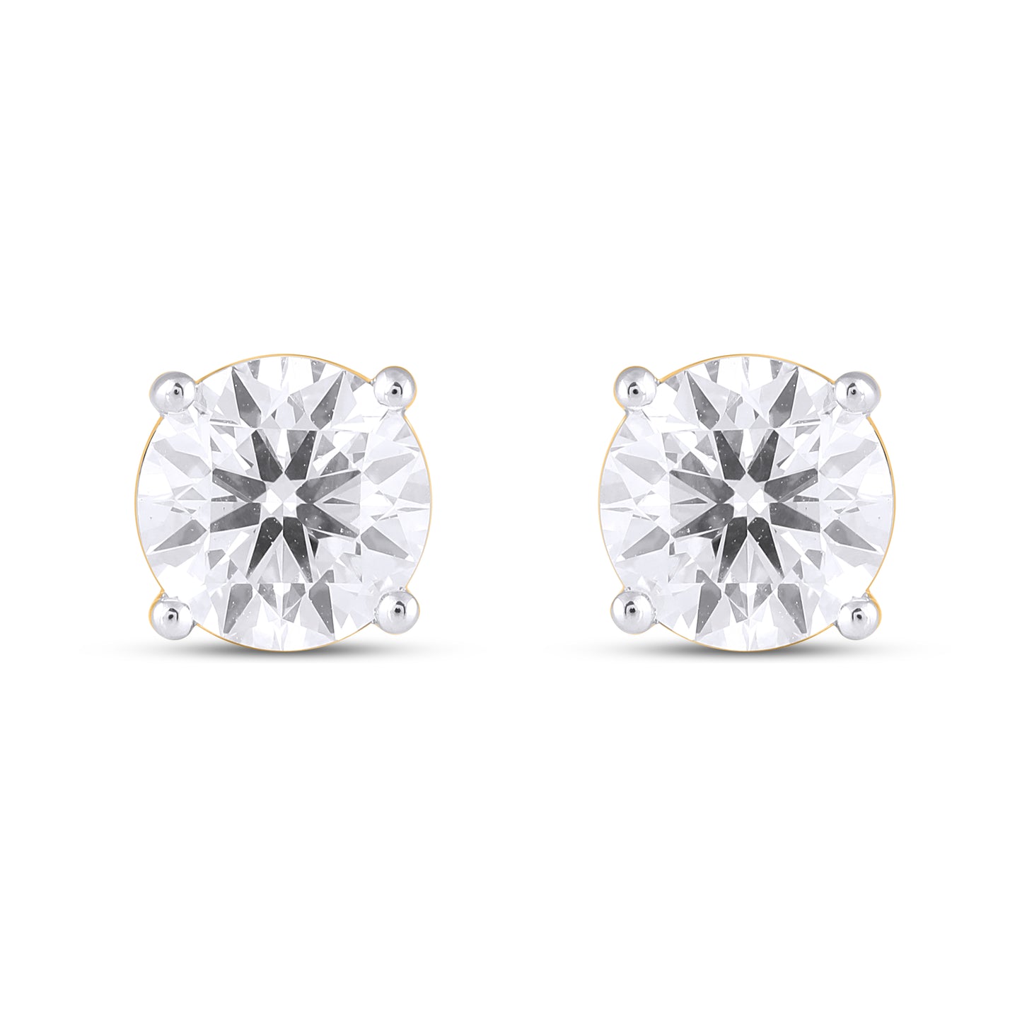 14K Yellow Gold 2.03-2.14 Cttw Lab Grown Diamond Earring
