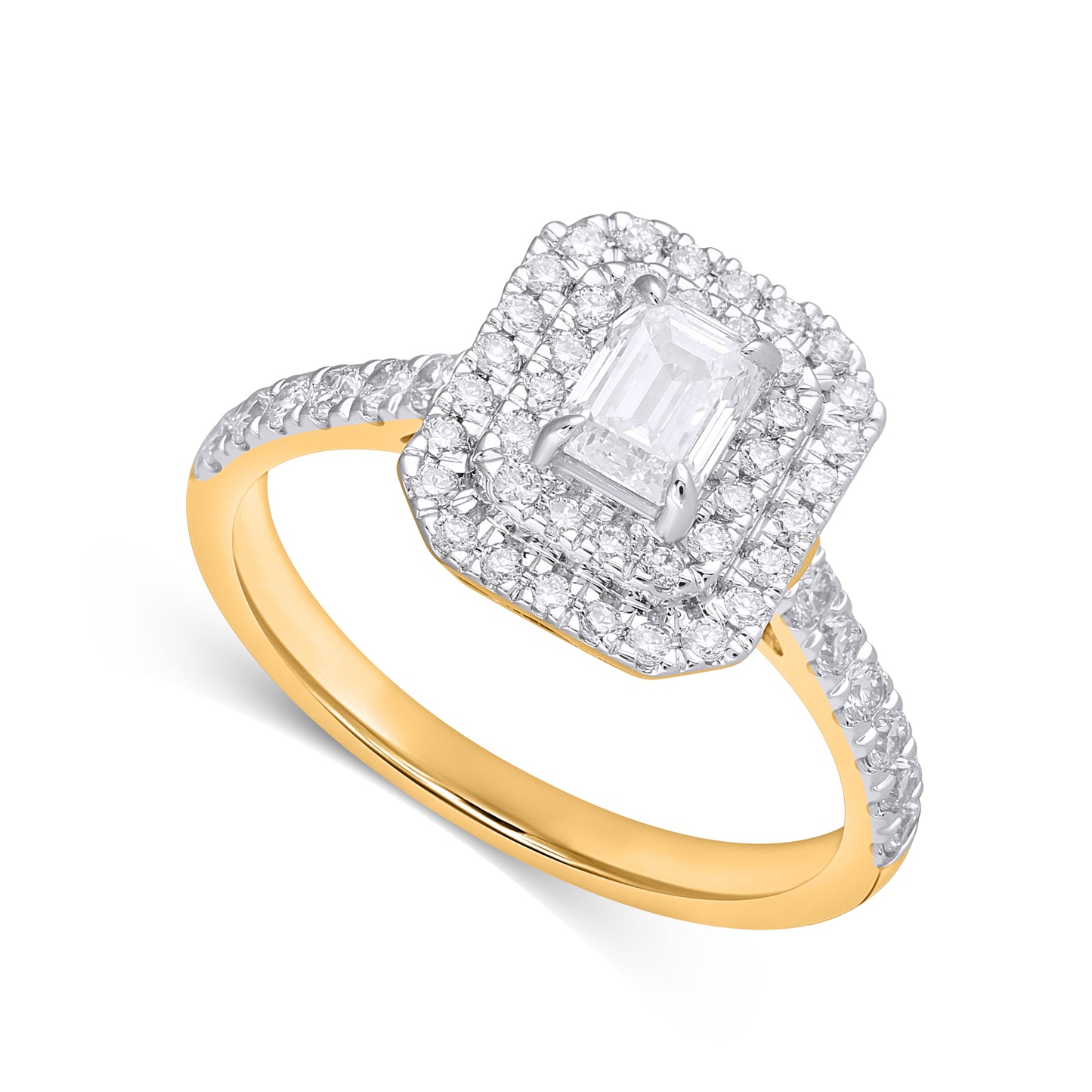 14K Yellow Gold 1.14-1.20 Cttw Lab Grown Diamond Ladies Ring