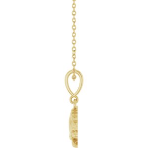 14K Yellow Gold 16.9 X 16.6 Mm 16-18 In Polished Sea Turtle Necklace