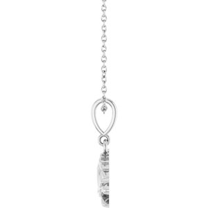 Sterling Silver 16.9 X 16.6 Mm 16-18 In Polished Sea Turtle Necklace