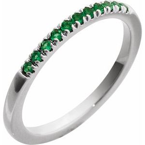 14K Yellow Or White Gold 1.5 Mm Polished Round Lab-Grown Stackable Ring Size 7