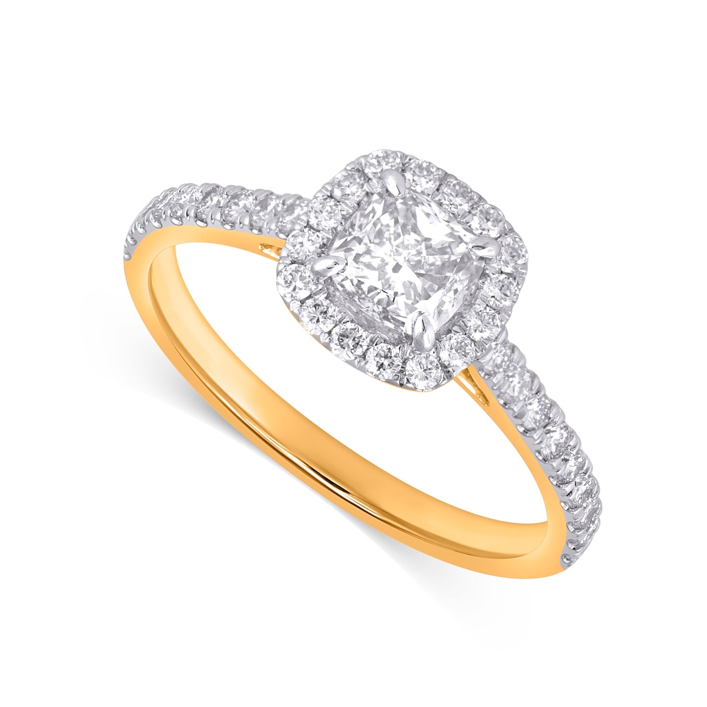 14K Yellow Gold 1.25 Cttw Lab Grown Diamond Ladies Ring