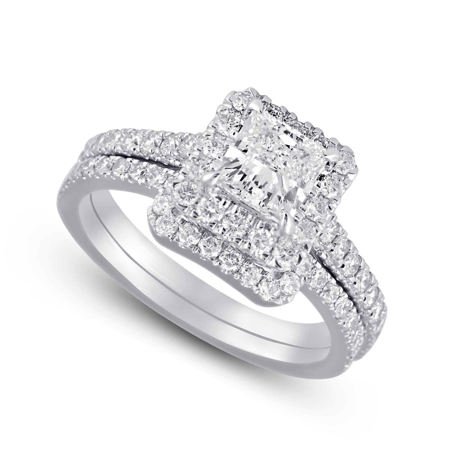 14K White Gold 1.90-1.93 Cttw Lab Grown Diamond Ladies Ring