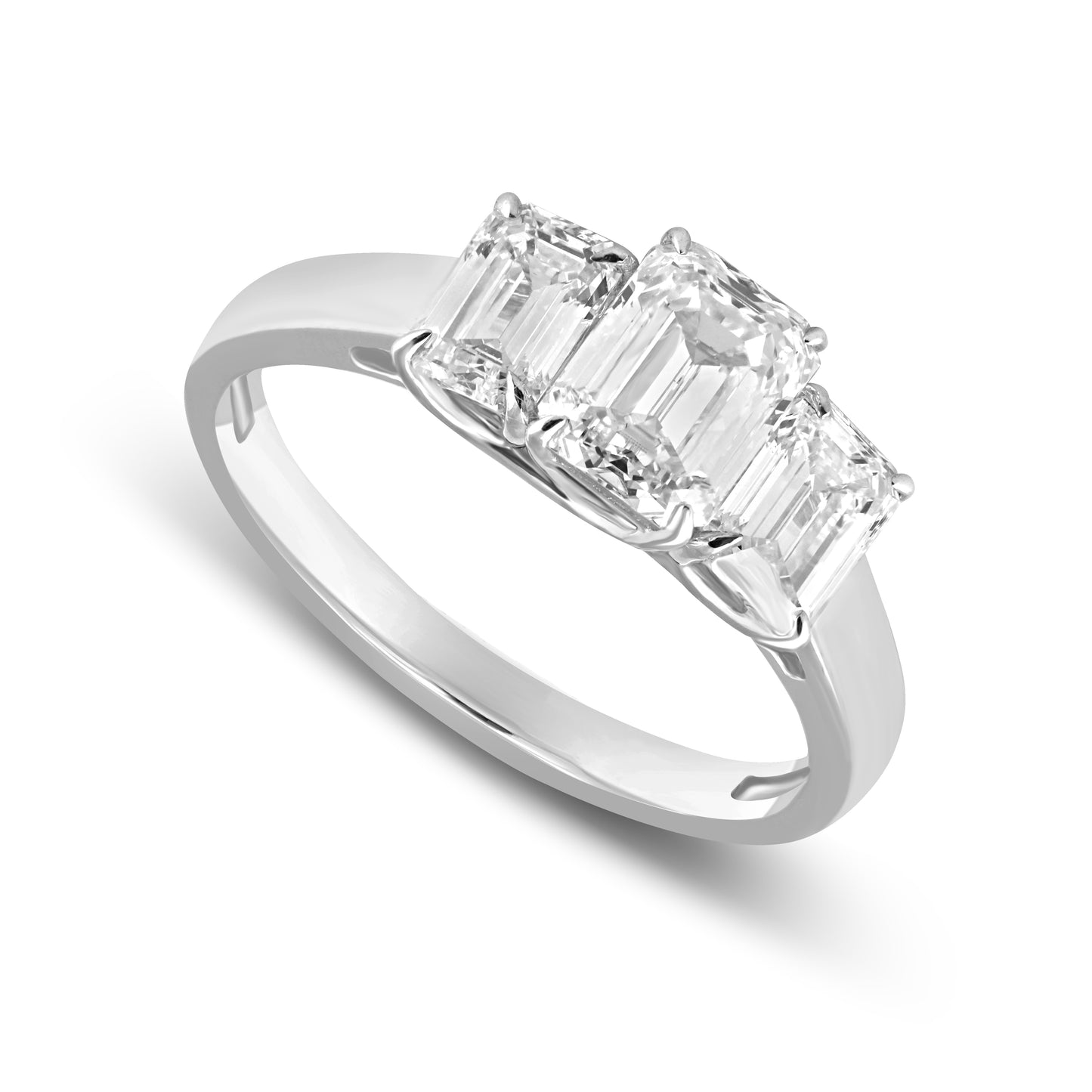 14K White Gold 1.98-2.00 Cttw Lab Grown Diamond Ladies Ring