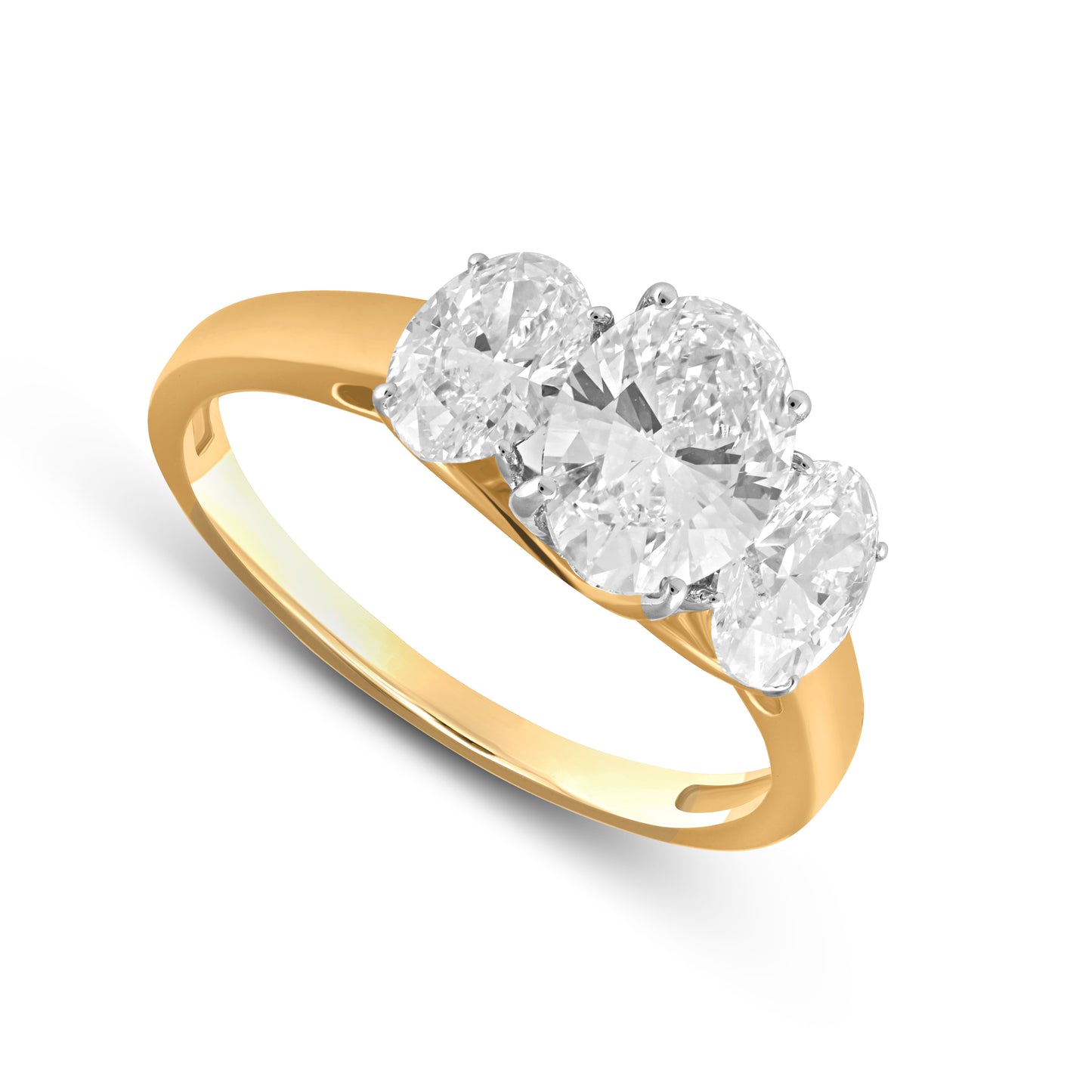 14K Yellow Or White Gold Lab Grown Diamond Ladies Ring