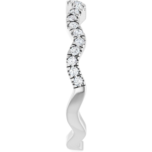 14K Yellow Or White Or Rose Gold Or Platinum Round 1.3Mm I1, G-H Polished 1/4 Ctw Natural Diamond Accented Matching Band, Size 7