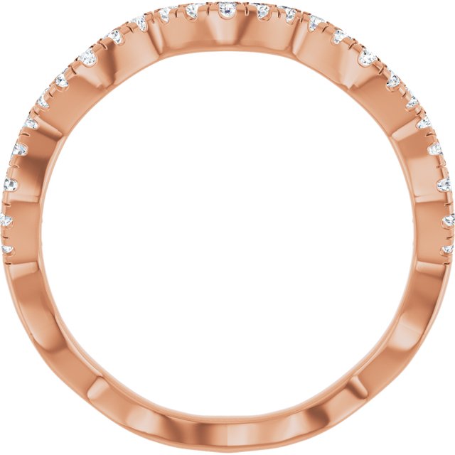 14K Yellow Or White Or Rose Gold Or Platinum Round 1.3Mm Si1-Si2, G-H Polished 1/4 Ctw Lab-Grown Diamond Accented Matching Band, Size 7