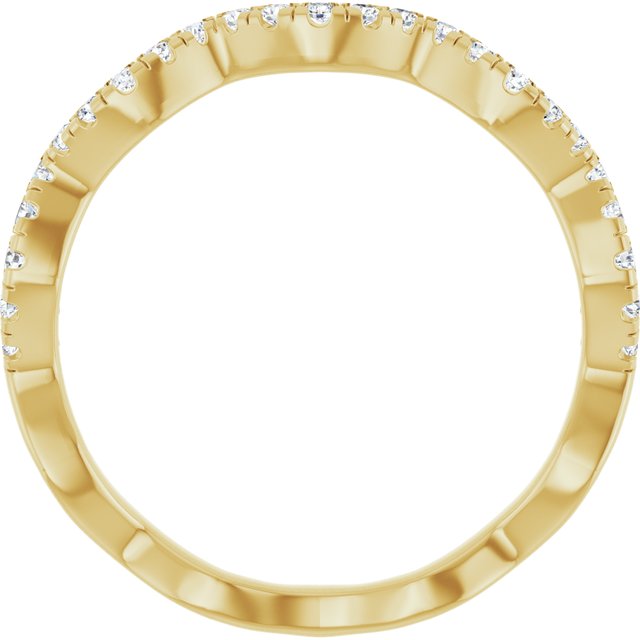 14K Yellow Or White Or Rose Gold Or Platinum Round 1.3Mm Si1-Si2, G-H Polished 1/4 Ctw Lab-Grown Diamond Accented Matching Band, Size 7