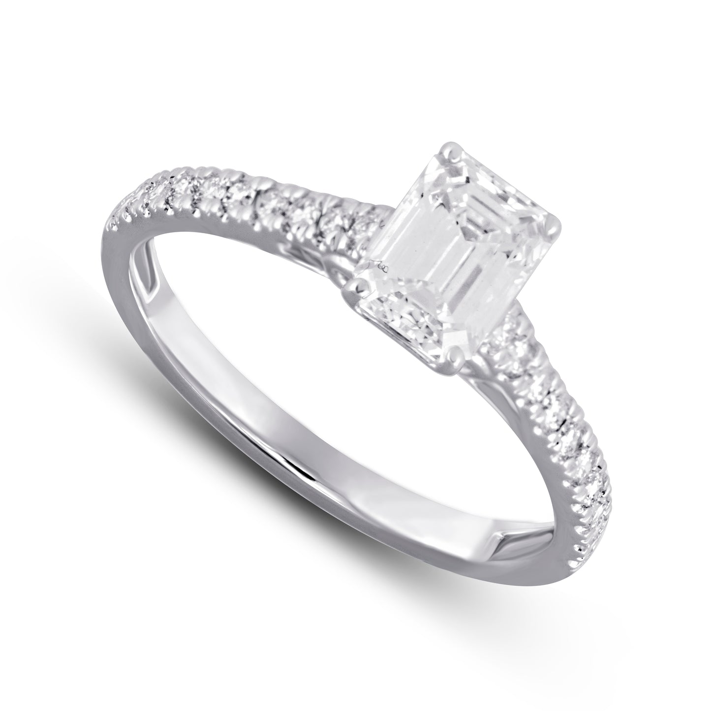 14K White Gold 1.68-1.76 Cttw Lab Grown Diamond Ladies Ring