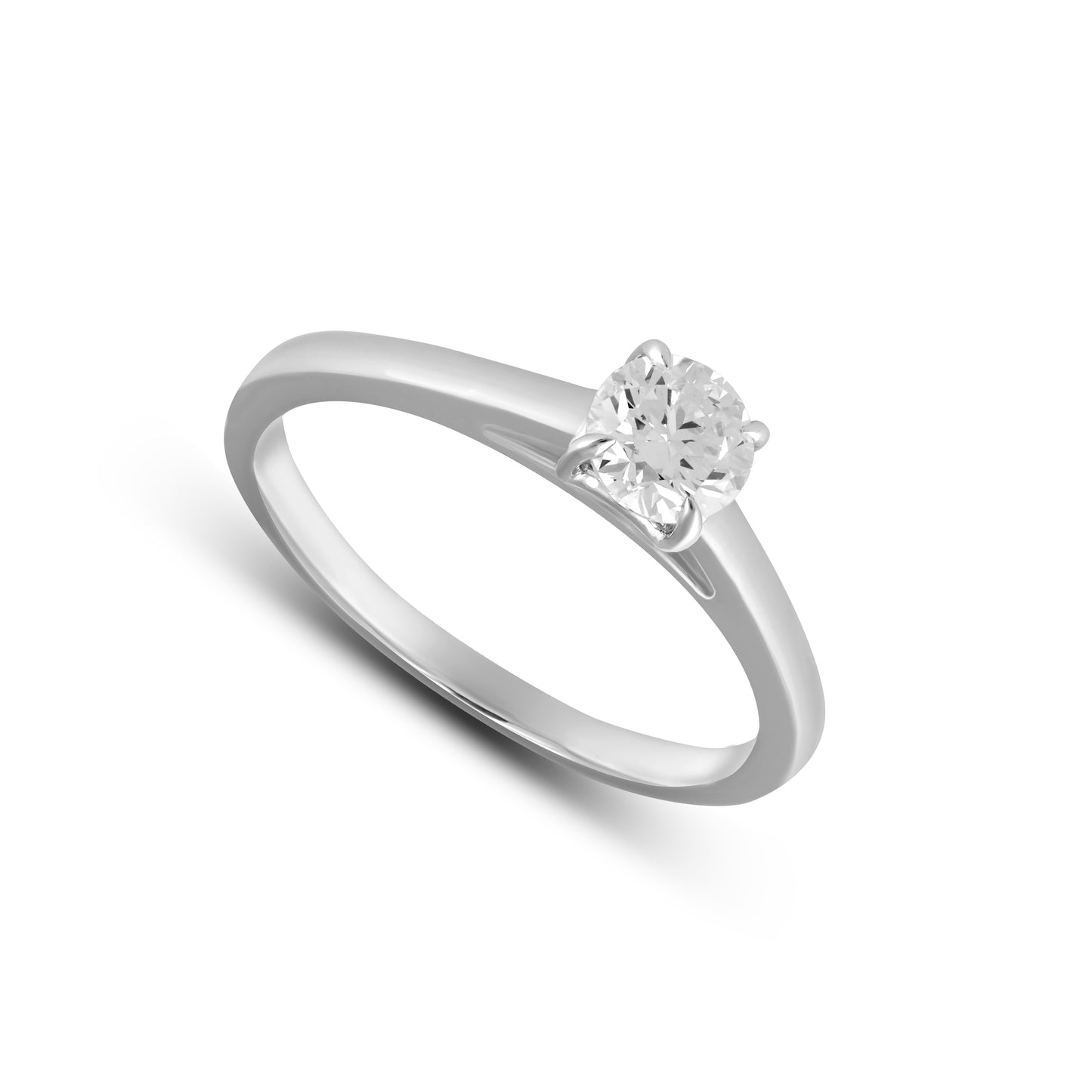 14K White Gold 0.52 Cttw Lab Grown Diamond Ladies Ring