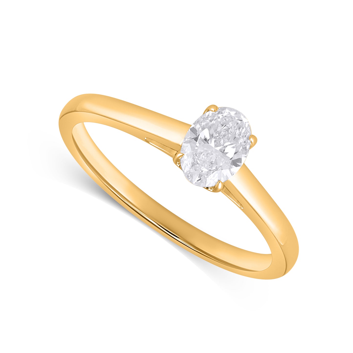 14K Yellow Or White Gold Lab Grown Diamond Ladies Ring