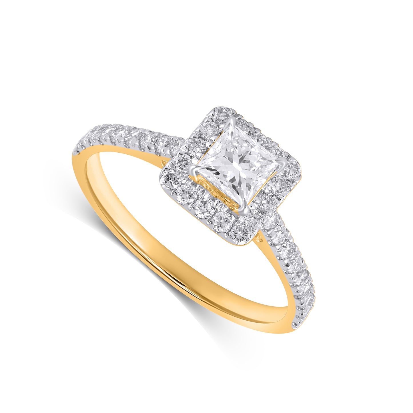 14K Yellow Gold 0.98-1.00 Cttw Lab Grown Diamond Ladies Ring