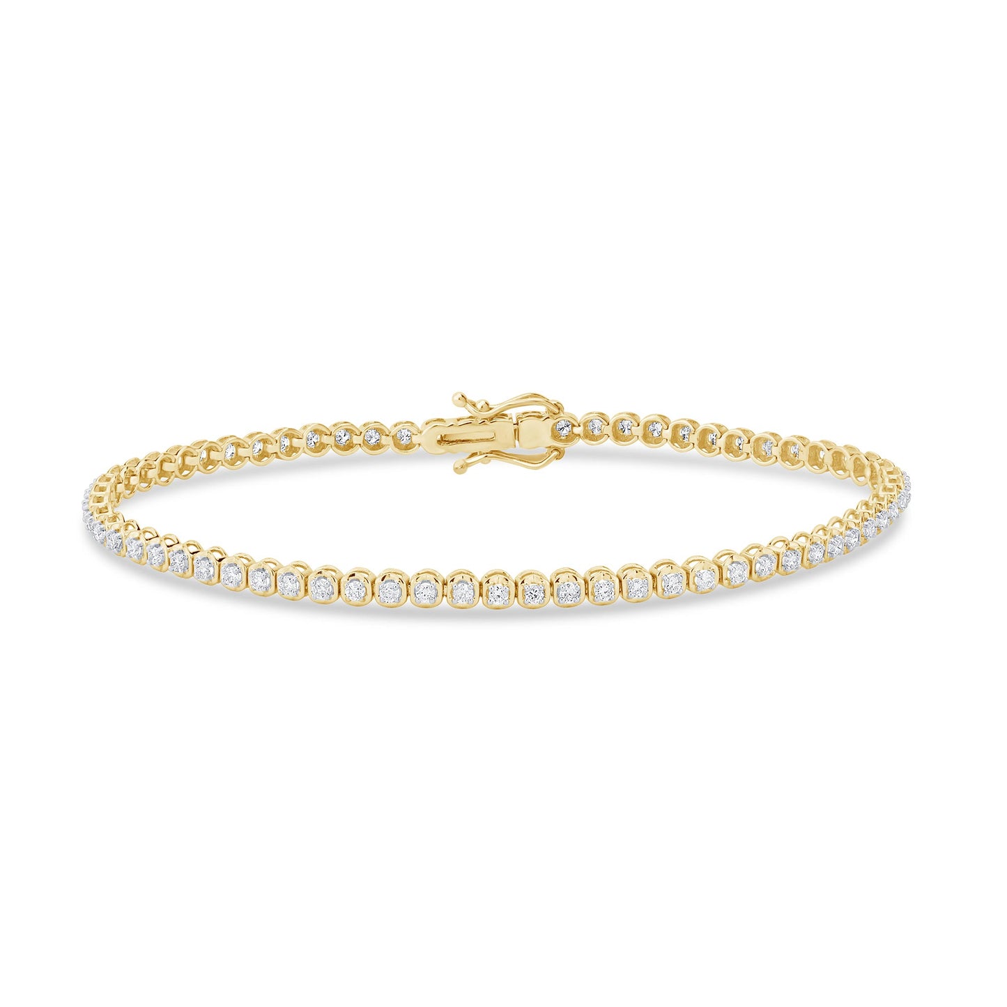 10K Yellow Or White Gold Diamond Bracelet