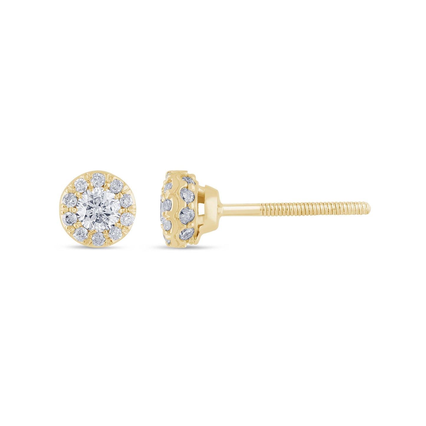 10K Yellow Gold 0.51 Cttw Diamond Earring