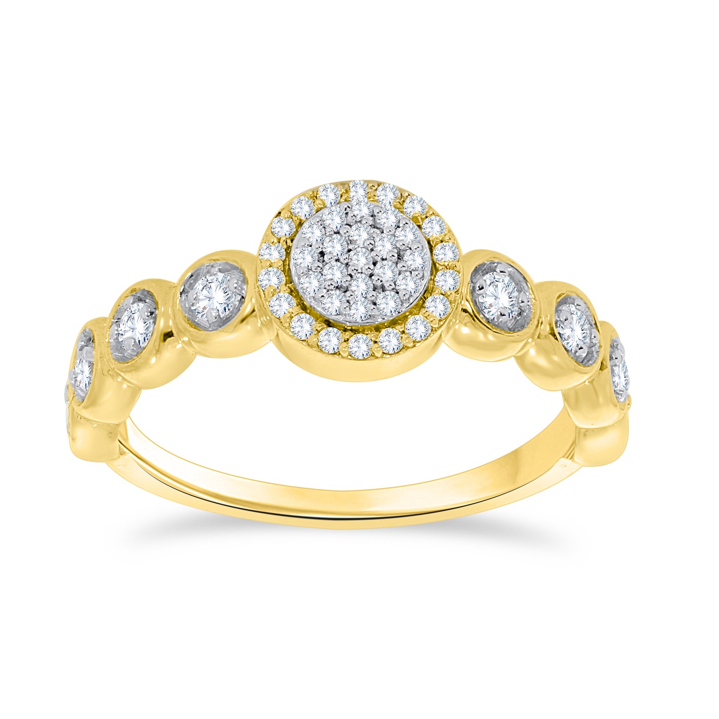 10K Yellow Gold  0.40 Cttw Diamond Ladies Ring