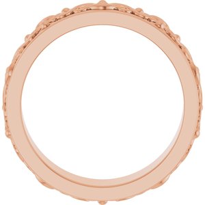 10K Yellow Or White Or Rose Gold Sculptural Flat Band