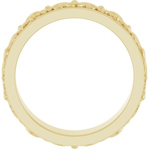 10K Yellow Or White Or Rose Gold Sculptural Flat Band
