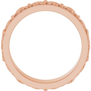 10K Yellow Or White Or Rose Gold Sculptural Flat Band