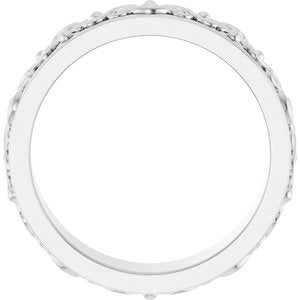 Continuum Sterling Silver Sculptural Flat Band