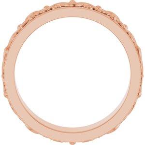 10K Yellow Or White Or Rose Gold Sculptural Flat Band