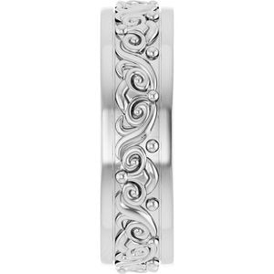 Continuum Sterling Silver Sculptural Flat Band