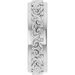 Continuum Sterling Silver Sculptural Flat Band